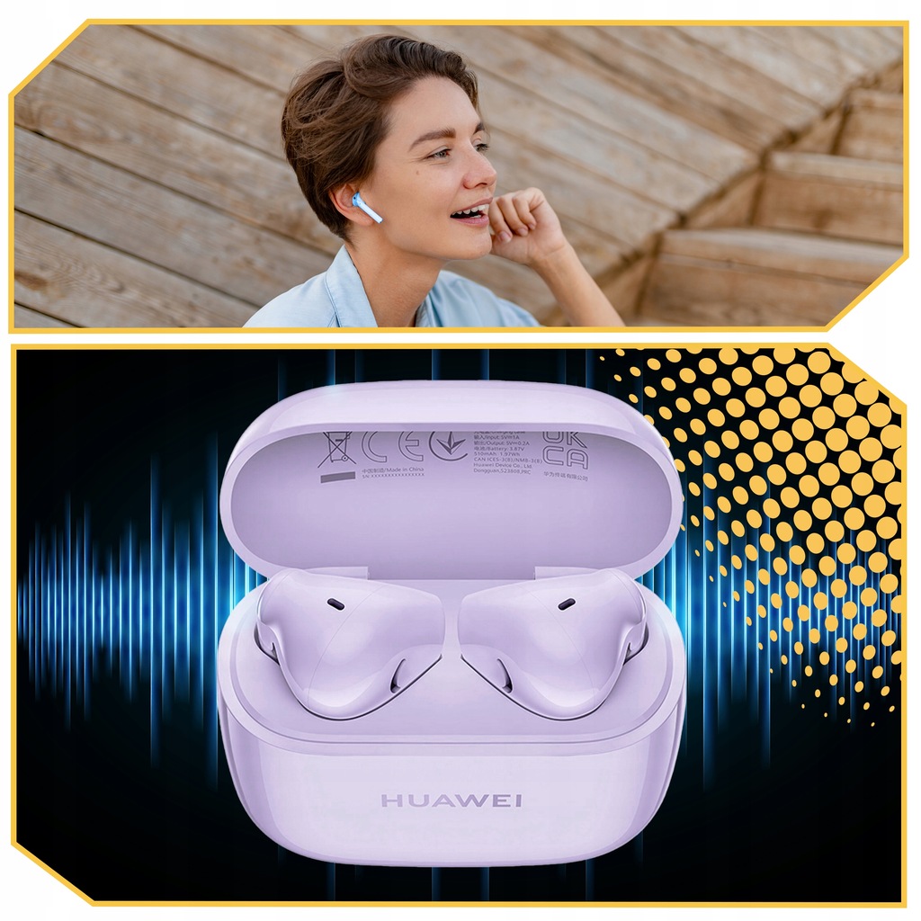SŁUCHAWKI BEZPRZEWODOWE Huawei FreeBuds SE 2 DOUSZNE Bluetooth 5.3 FIOLET Kolor dominujący fioletowy